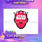Free Red Face Free Horns Darth Maul Star Wars Free SVG - Instant Download