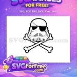 Free Stormtrooper Pirate Free Skull Bones Star Wars Free SVG 2 - Instant Download