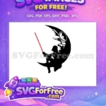 Free Darth Vader Silhouette Free Death Star Moon Star Wars Free SVG - Instant Download