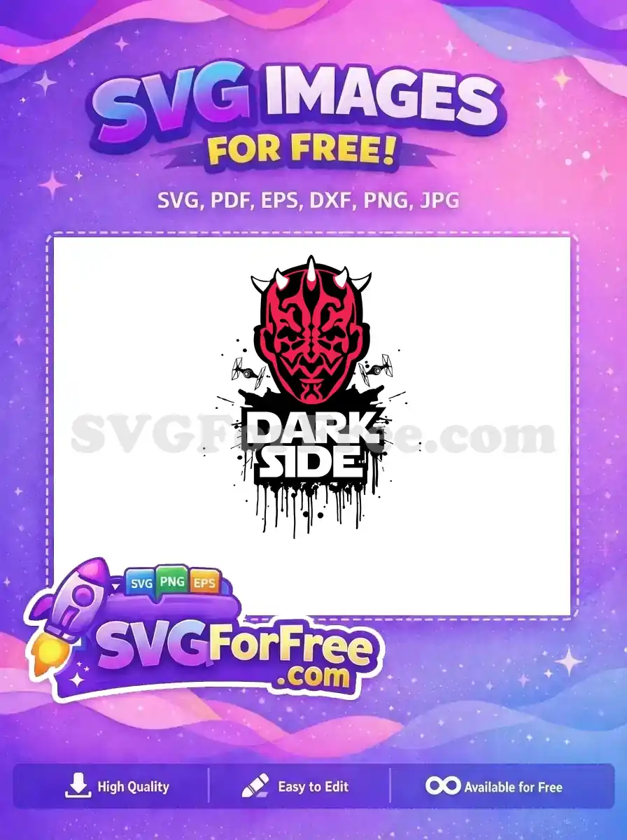 Free Red Faced Darth Maul Free Dark Side Star Wars Free SVG