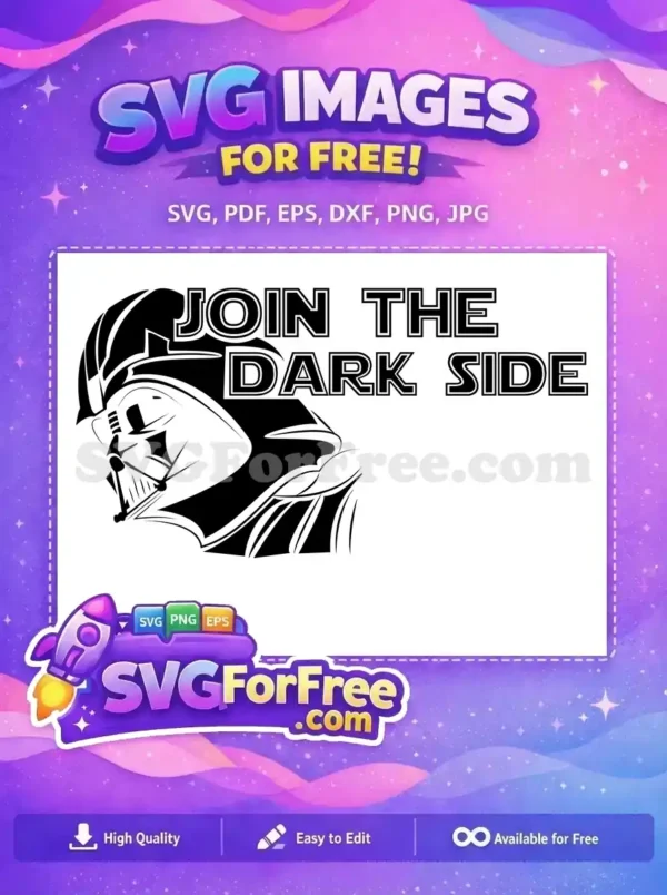 Free Dark Helmet Free Join Dark Side Star Wars Free SVG