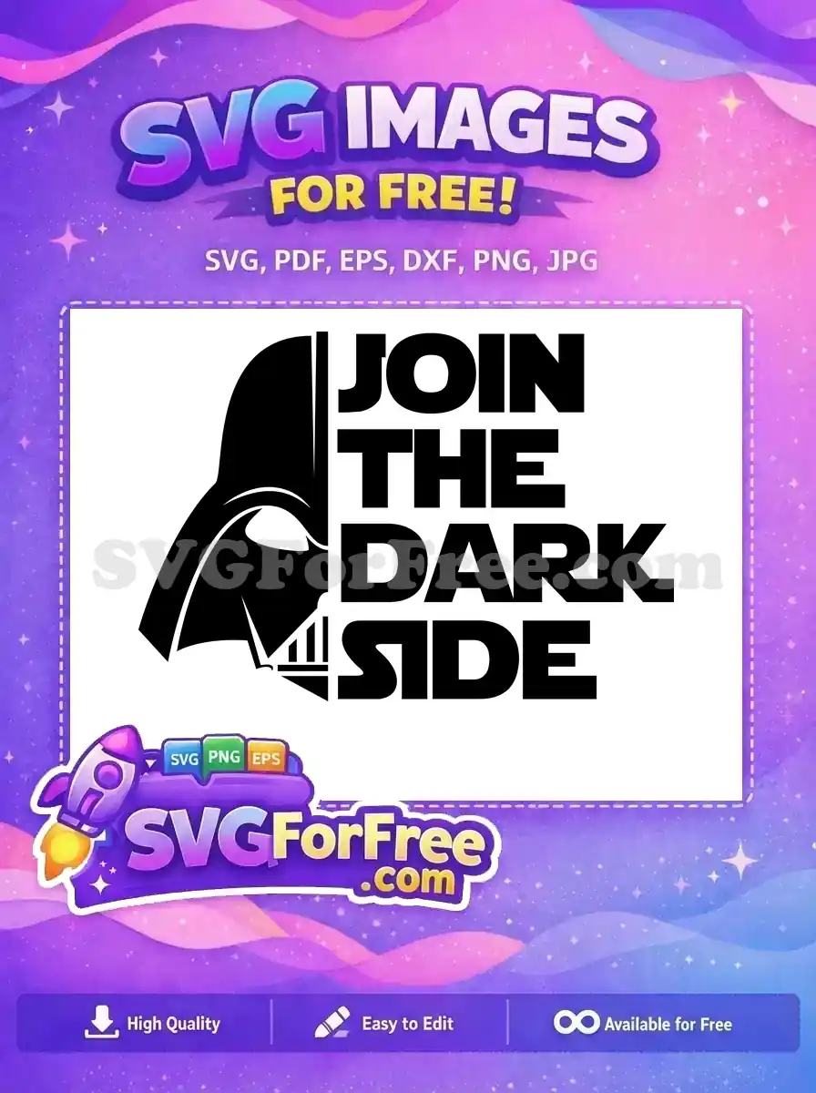 Free Darth Vader Mask Free Join Dark Side Star Wars Free SVG
