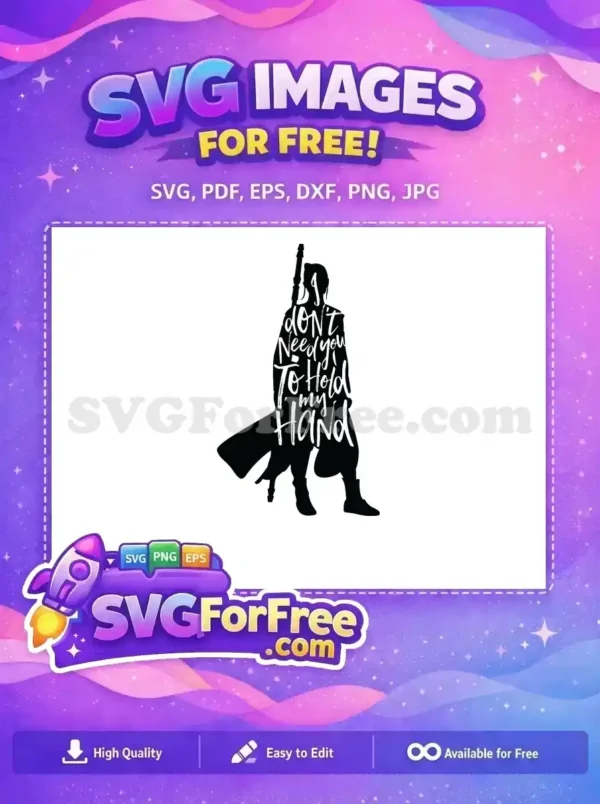Free Mandalorian Silhouette Free Dark Saber Star Wars Free SVG 1