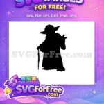 Free Yoda Silhouette Free Jedi Master Star Wars Free SVG 3 - Instant Download
