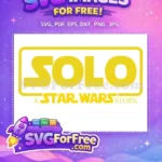 Free Yellow Logo Free Solo Movie Star Wars Free SVG - Instant Download