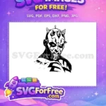 Free Angry Darth Maul Free Horned Sith Star Wars Free SVG - Instant Download