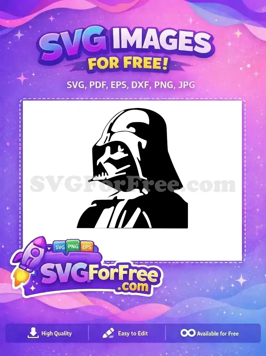 Free Darth Vader Helmet Free Silhouette Star Wars Free SVG 6