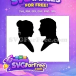 Free Princess Leia Free Han Solo Star Wars Free SVG 2 - Instant Download