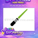 Free Green Lightsaber Hilt Free Star Wars Movie Free SVG - Instant Download