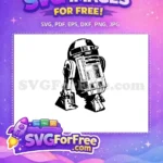 Free R2-D2 Droid Free Detailed Panels Star Wars Free SVG - Instant Download