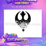 Free Rebel Alliance Free Spaceships Millennium Falcon Star Wars Free SVG - Instant Download