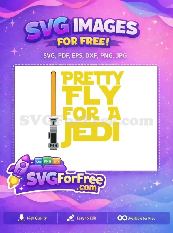 Free Jedi Yellow Text Free Lightsaber Star Wars Free SVG 2