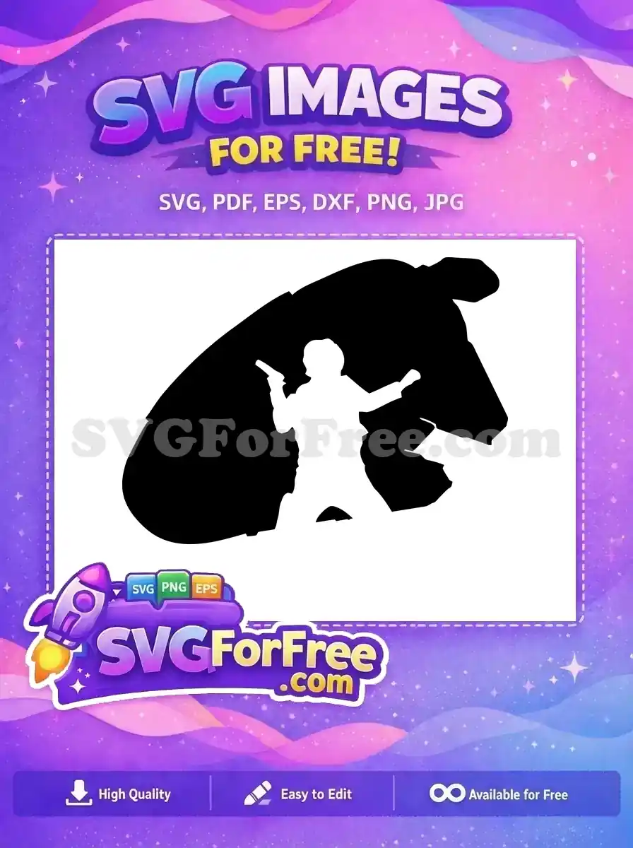 Free Han Solo Blaster Free Millennium Falcon Star Wars Free SVG 1