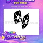 Free Minimalist Fighter Free Starship Star Wars Free SVG - Instant Download