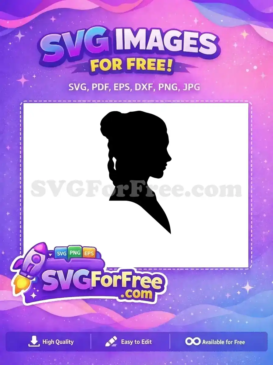 Free Princess Leia Bun Hairstyle Free Silhouette Star Wars Free SVG
