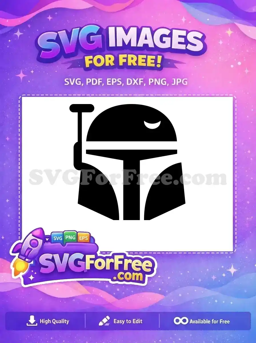 Free Black Helmet Free Minimalist Mandalorian Star Wars Free SVG