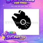 Free Millennium Falcon Silhouette Free Starship Icon Star Wars Free SVG - Instant Download