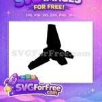 Free Starfighter Silhouette Free Spaceship Icon Star Wars Free SVG - Instant Download