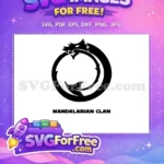 Free Ouroboros Dragon Free Mandalorian Clan Symbol Star Wars Free SVG - Instant Download